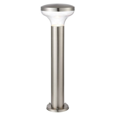 Luminosa Roko Outdoor Coastal Bollard Light, Marine Grade Brushed Stainless Steel IP44, GU10