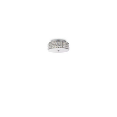Luminosa Roma  4 Light Small Flush Ceiling Light Chrome, G9