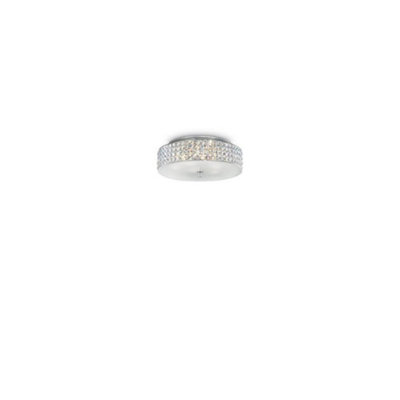 Luminosa Roma  6 Light Medium Flush Ceiling Light Chrome, G9