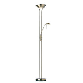 Luminosa Rome Mother and Child Floor Lamp Antique Brass, Opal Glass, G9
