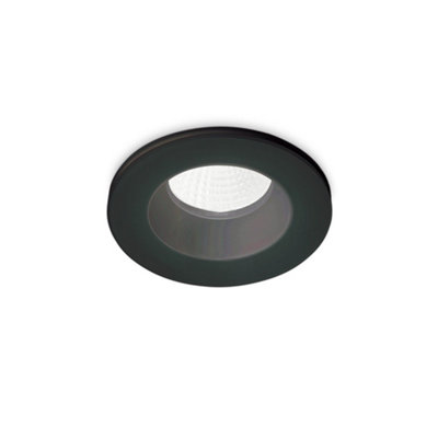 Luminosa Room-65 Round Recessed Downlight Black IP65, 3000K, 8W