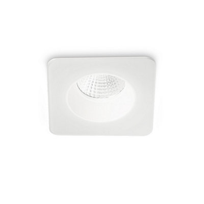 Luminosa Room-65 Square Recessed Downlight White IP65, 3000K, 8W