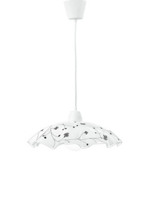 Luminosa ROOT Dome Pendant Ceiling Light White 42x30cm
