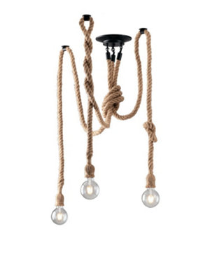 Luminosa Rope Multi Arm Ceiling Light, Beige, E27
