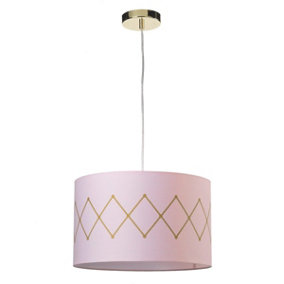 Luminosa Rosita Cylindrical Pendant Ceiling Light, Pink