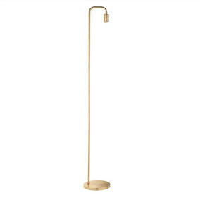 Luminosa Rubens 1 Light Floor Lamp Satin Brushed Gold Plate, E27