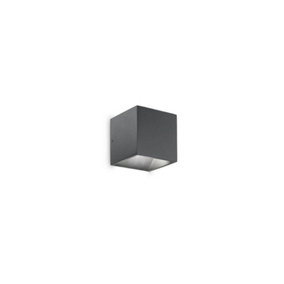 Luminosa Rubik LED 1 Light Outdoor Up Down Wall Light Anthracite IP44