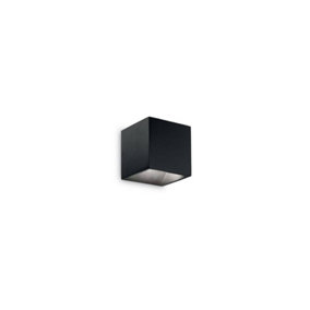 Luminosa Rubik LED 1 Light Outdoor Up Down Wall Light Black IP44