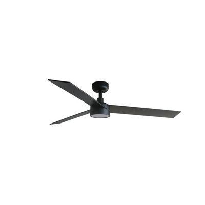 Luminosa Rudder Large Led Black, Walnut DC Ceiling Fan 6 Speed