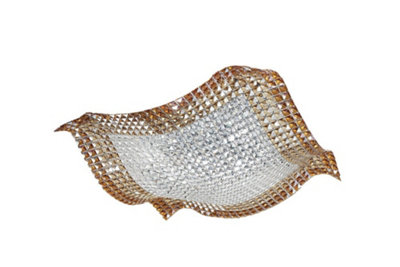 Luminosa RUMBA Ceiling Light Transparent, Amber, Crystal 72x16x72cm