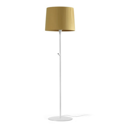 Luminosa Samba Floor Lamp Round Tappered Shade Yellow, E27