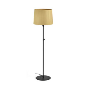 Luminosa Samba Floor Lamp Round Tappered Shade Yellow, E27