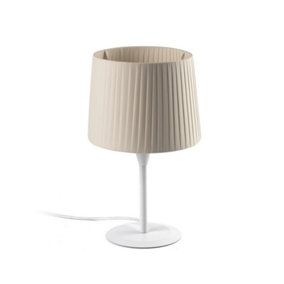 Luminosa Samba Table Lamp Round Tapered Beige, E27