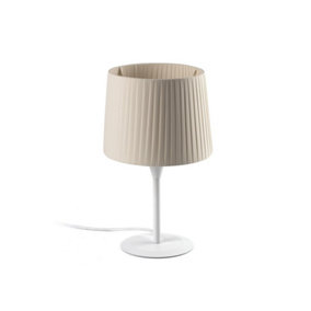 Luminosa Samba Table Lamp Round Tapered Beige, E27