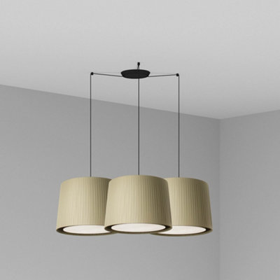 Luminosa Samba Triple Cylindrical Cluster Drop Light Beige, E27