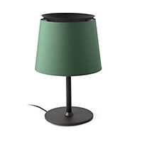 Luminosa Savoy Table Lamp Round Tapered Green, E27