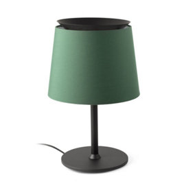Luminosa Savoy Table Lamp Round Tapered Green, E27