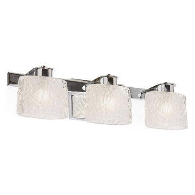 Luminosa Seaview 3 Light Above Mirror Light - Polished Chrome Finish IP44, G9