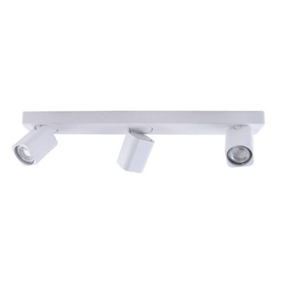 Eglo Nocito 3-Light Ceiling Spotlight - Black & Gold Adjustable GU10 Lamp For Living Room, Hallway