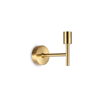 Luminosa Set Up Wall Lamp Brass Without Shade DIY at B&Q