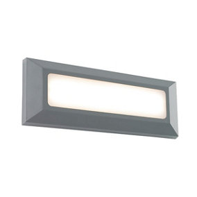 Luminosa Severus Outdoor Integrated LED Landscape Direct IP65 3W Grey Abs Plastic & Frosted Pc