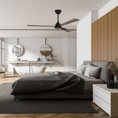 Luminosa Shadow 3 Blade Ceiling Fan Brown, Opal