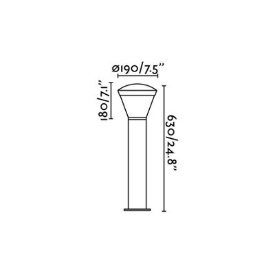 Luminosa Shelby LED Outdoor Bollard Light White, Dark Grey IP65