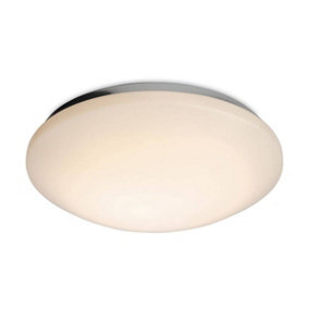 Luminosa Siena LED Round Flush Bathroom Ceiling Light White Polycarbonate Diffuser IP44