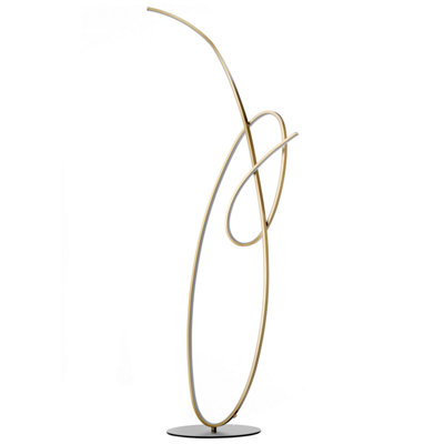 Luminosa Sign LED Integrated Floor Lamp Gold