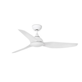 Luminosa Sioux Large Ceiling Fan Without Light White IP44