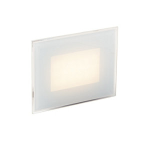 Luminosa Slab Outdoor Integrated LED Recessed Wall Light, White, IP65, 4000K