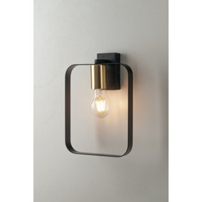 Luminosa Smith Wall Lamp Frame, Brushed Gold, E27