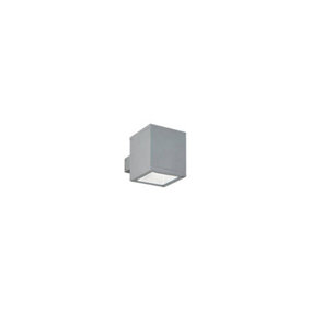 Luminosa Snif Square 1 Light Outdoor Up Down Wall Light Grey, Putty IP44, G9