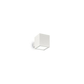 Luminosa Snif Square 1 Light Outdoor Up Down Wall Light White, Putty IP44, G9