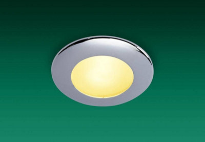 Luminosa Sonar 1 Light Bathroom Ceiling Downlight Chrome IP64