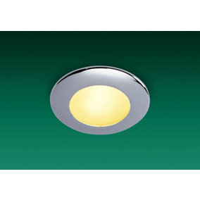 Luminosa Sonar 1 Light Bathroom Ceiling Downlight Chrome IP64