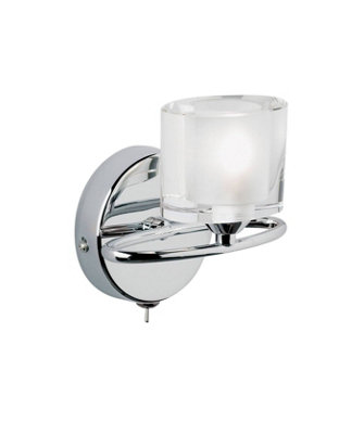 Luminosa Sonata 1 Light Wall Light Chrome with Crystal G9 DIY