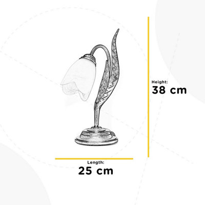 Luminosa Sonia Glass Table Lamp, Glass Shade