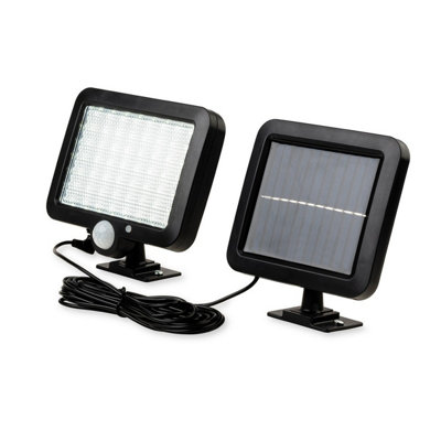 Luminosa Sonic LED Solar Security Wall Light with PIR Black IP44