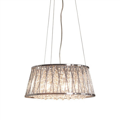 Luminosa Sophia 5 Light Pendant Chrome, Crystal (K5) Detail, G9