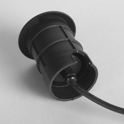 Luminosa Sort LED Outdoor Recessed Ground Light Black, Sandblasted ...