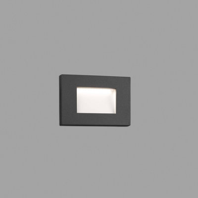 Luminosa Spark Outdoor LED Recessed Wall Light Dark Grey 5W 3000K IP65