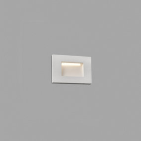 Luminosa Spark Outdoor LED Recessed Wall Light White 3.6W 3000K IP65