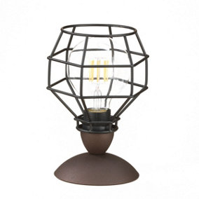 Luminosa Spider Wire Shade Table Lamp, Black
