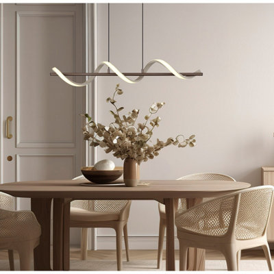 Luminosa Spiro Pendant Ceiling Light Matt Coffee LED 3000K