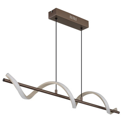 Luminosa Spiro Pendant Ceiling Light Matt Coffee LED 3000K