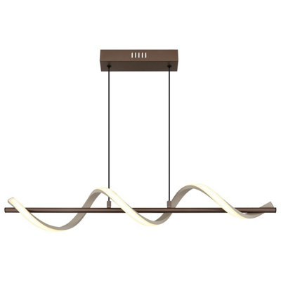 Luminosa Spiro Pendant Ceiling Light Matt Coffee LED 3000K