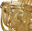 Luminosa Spring 10 Light Chandelier Brass Finish, E14