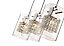 Luminosa Spring 3 Light Ceiling Pendant Chrome Glass Three Bar, G9