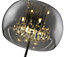 Luminosa Spring 4 Light Floor Lamp Chrome, Crystal with Smoked Glass Shade, G9